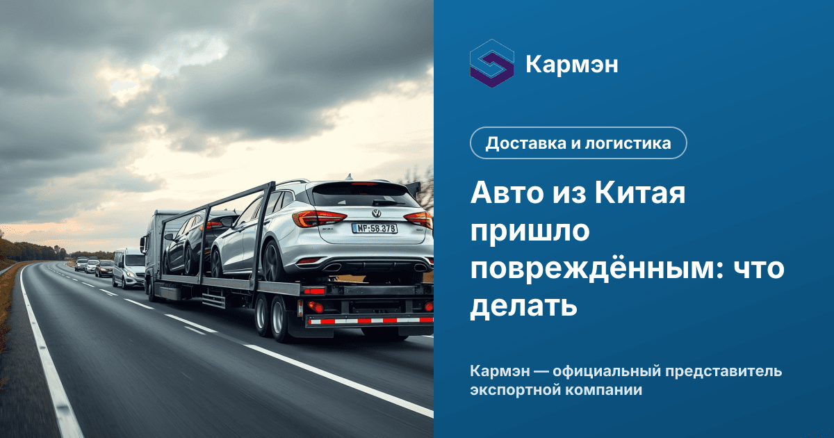 Авто из Китая пришло повреждённым: что делать