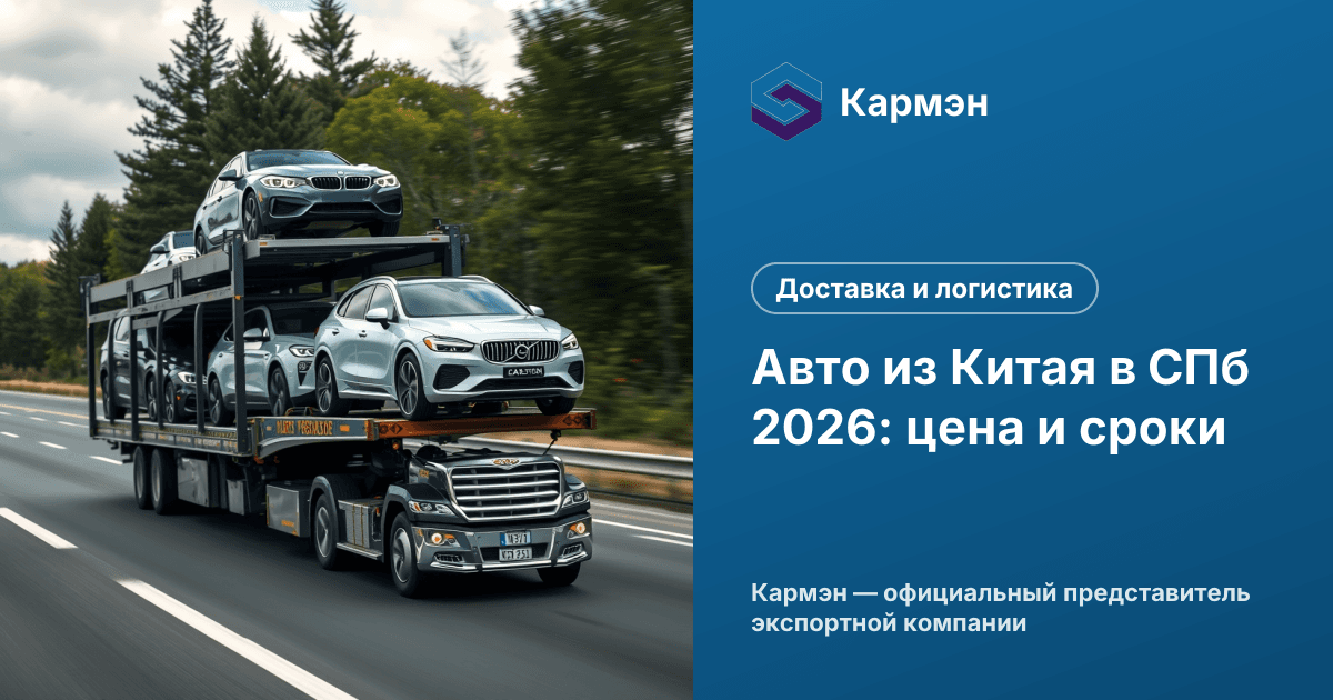 Авто из Китая в СПб 2026: цена и сроки