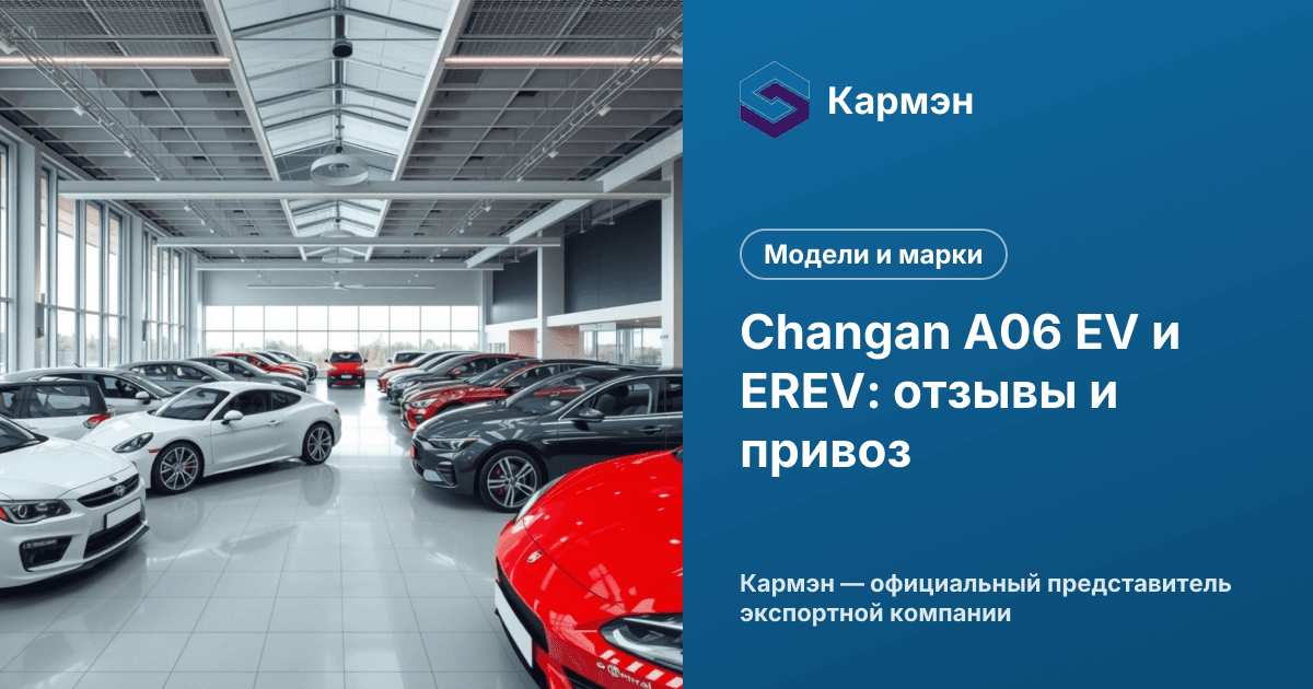 Changan A06 EV и EREV: отзывы и привоз