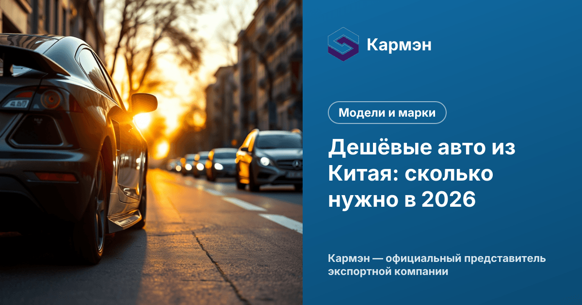 Дешёвые авто из Китая: сколько нужно в 2026