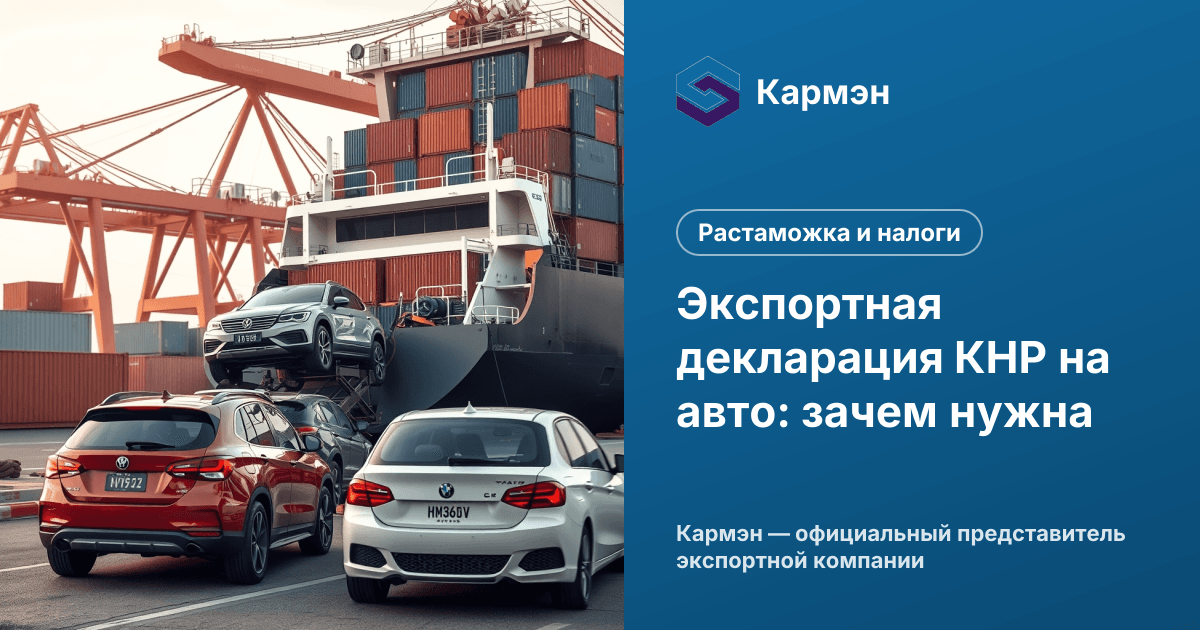 Экспортная декларация КНР на авто: зачем нужна