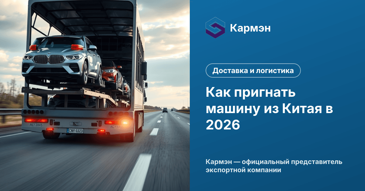Как пригнать машину из Китая в 2026