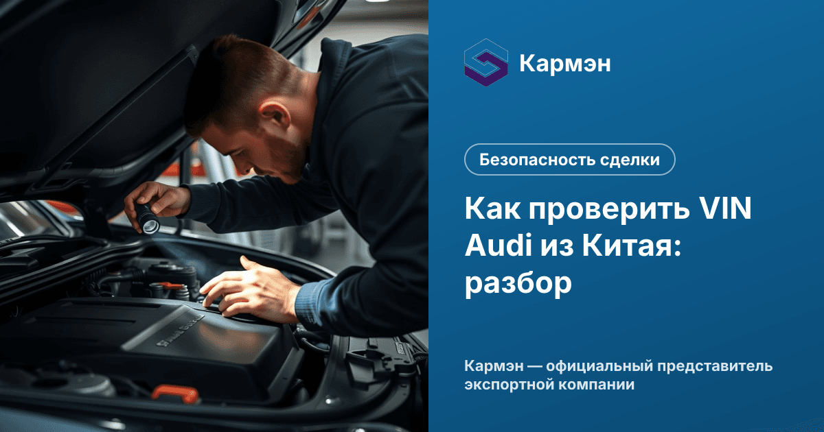 Как проверить VIN Audi из Китая: разбор
