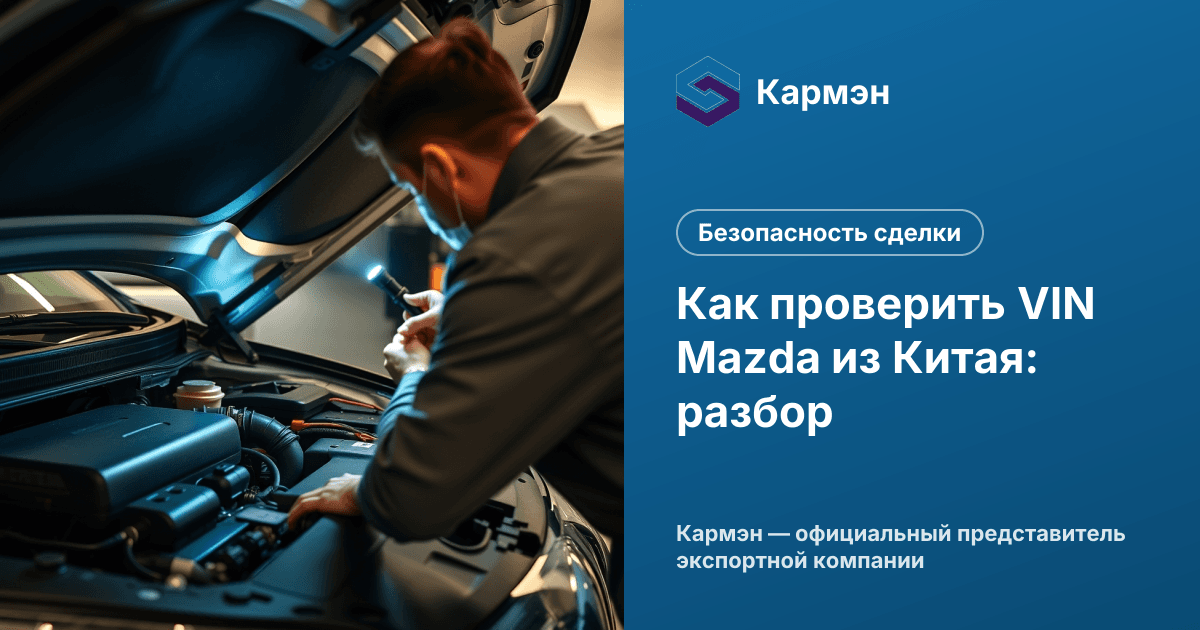 Как проверить VIN Mazda из Китая: разбор