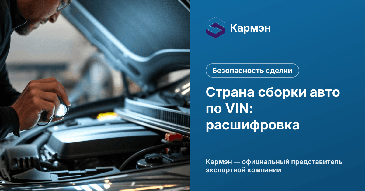 Страна сборки авто по VIN: расшифровка