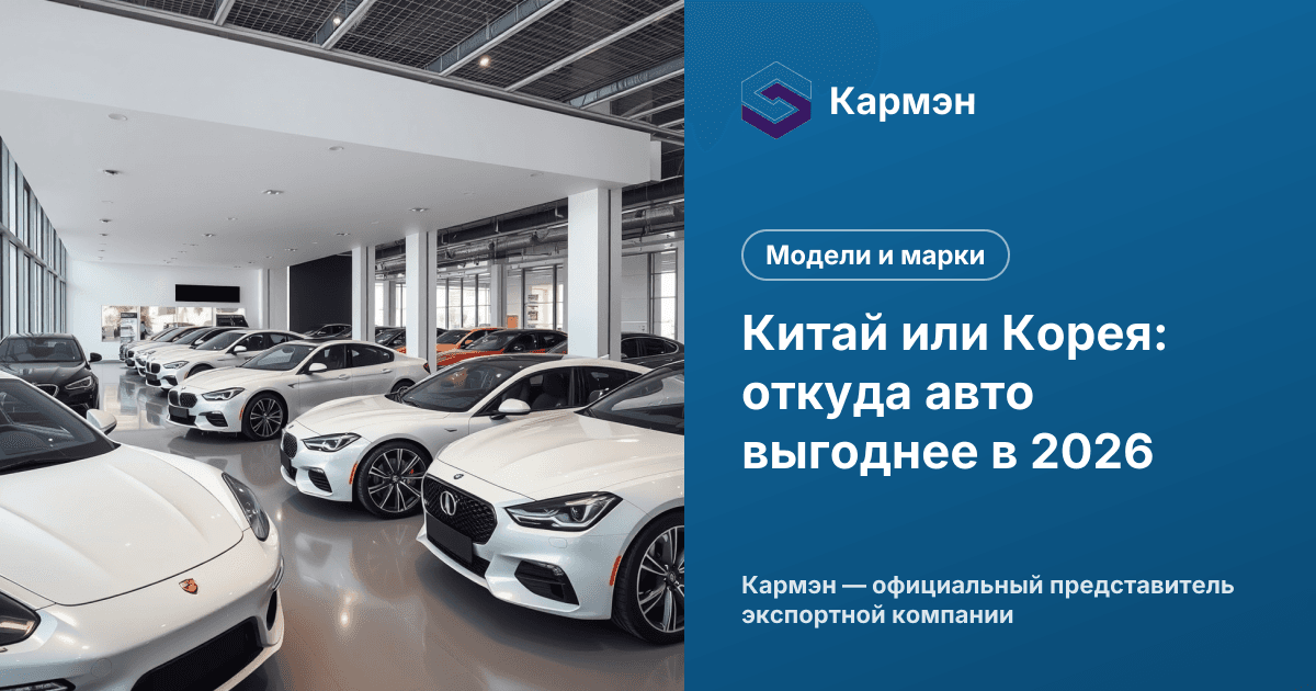 Китай или Корея: откуда авто выгоднее в 2026