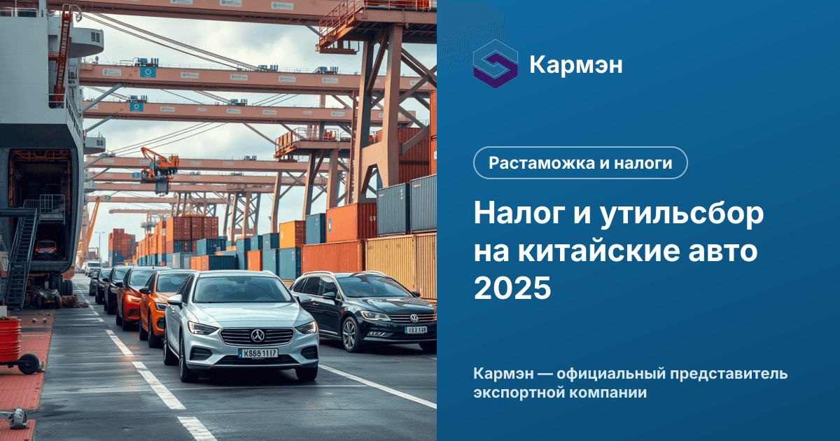 Налог и утильсбор на китайские авто 2025