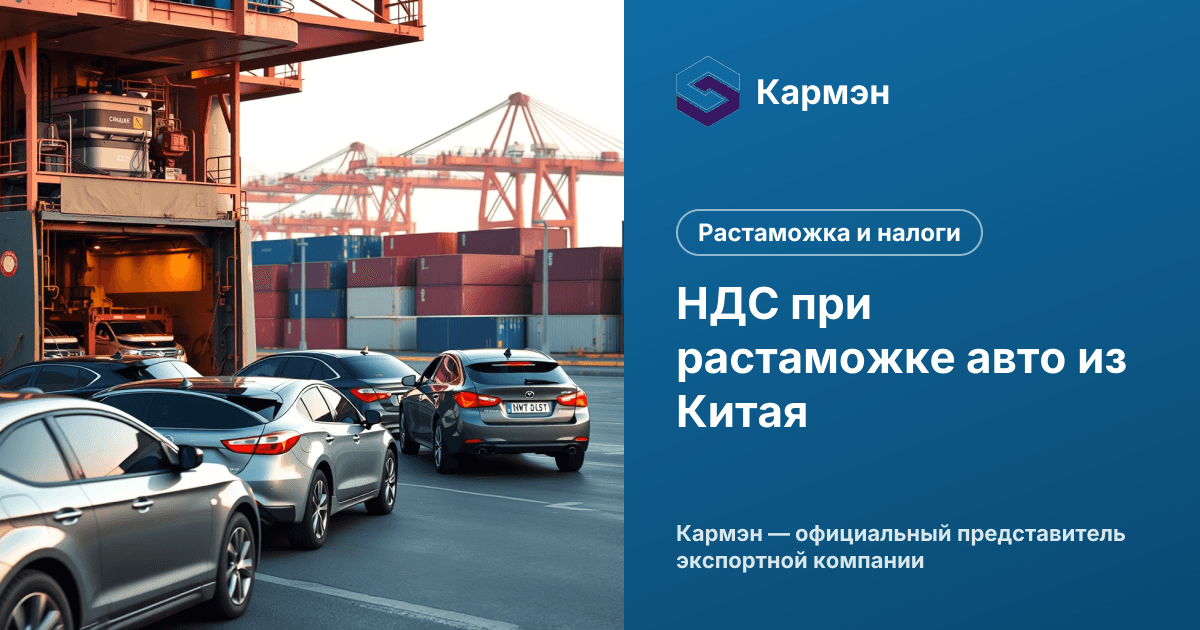 НДС при растаможке авто из Китая