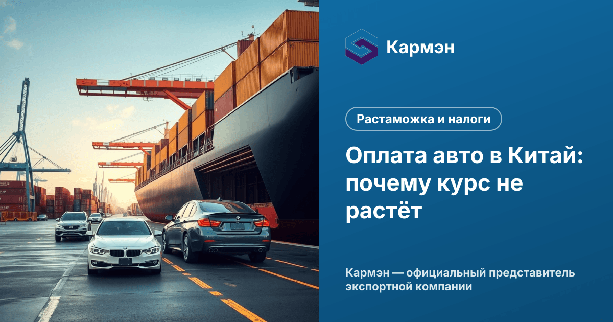 Оплата авто в Китай: почему курс не растёт