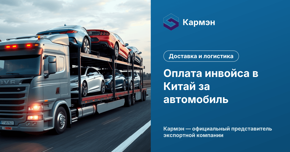 Оплата инвойса в Китай за автомобиль