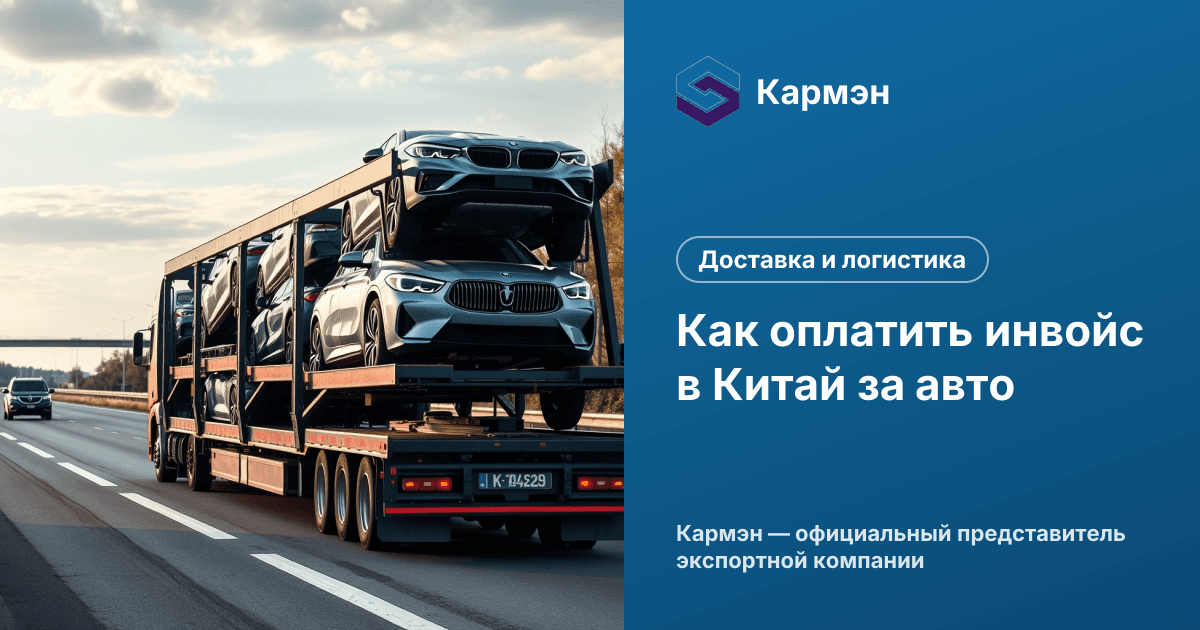 Как оплатить инвойс в Китай за авто