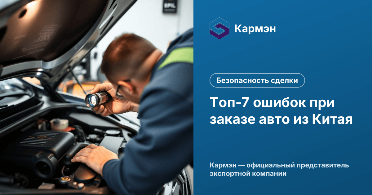 Топ-7 ошибок при заказе авто из Китая