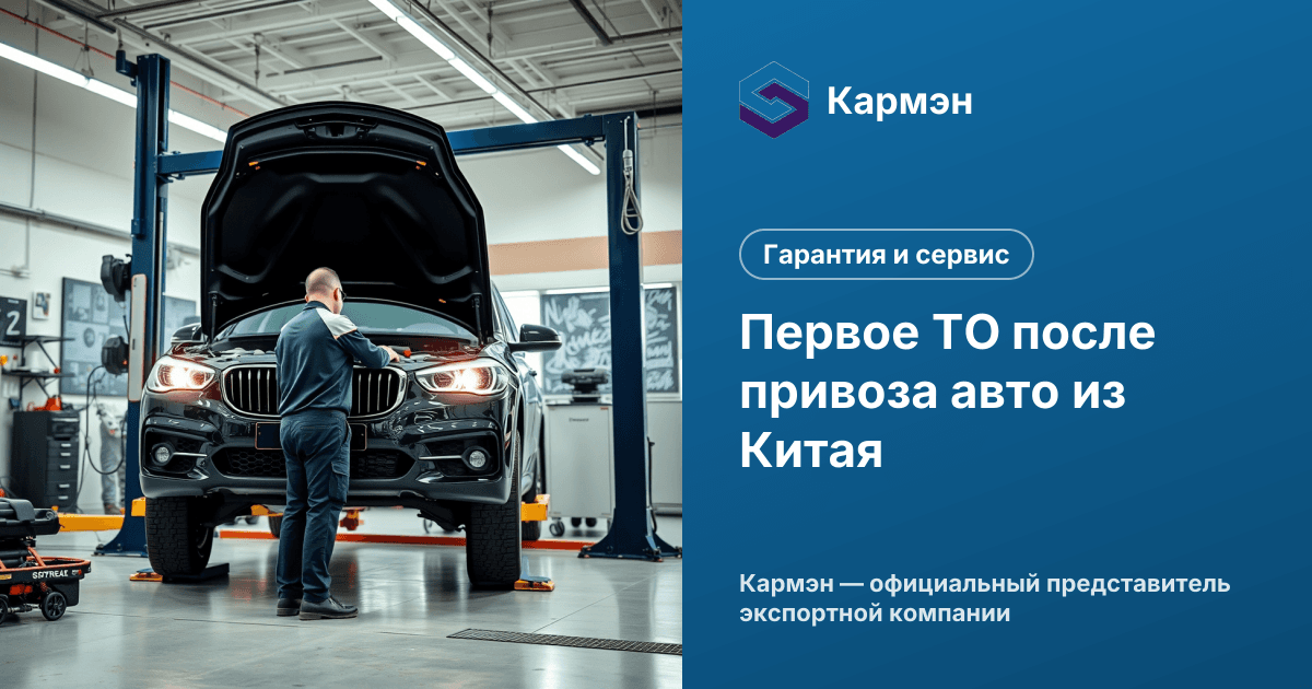 Первое ТО после привоза авто из Китая
