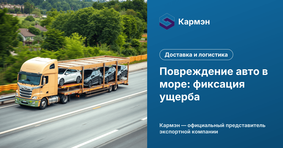 Повреждение авто в море: фиксация ущерба