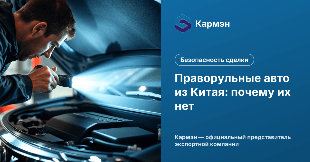 Праворульные авто из Китая: почему их нет