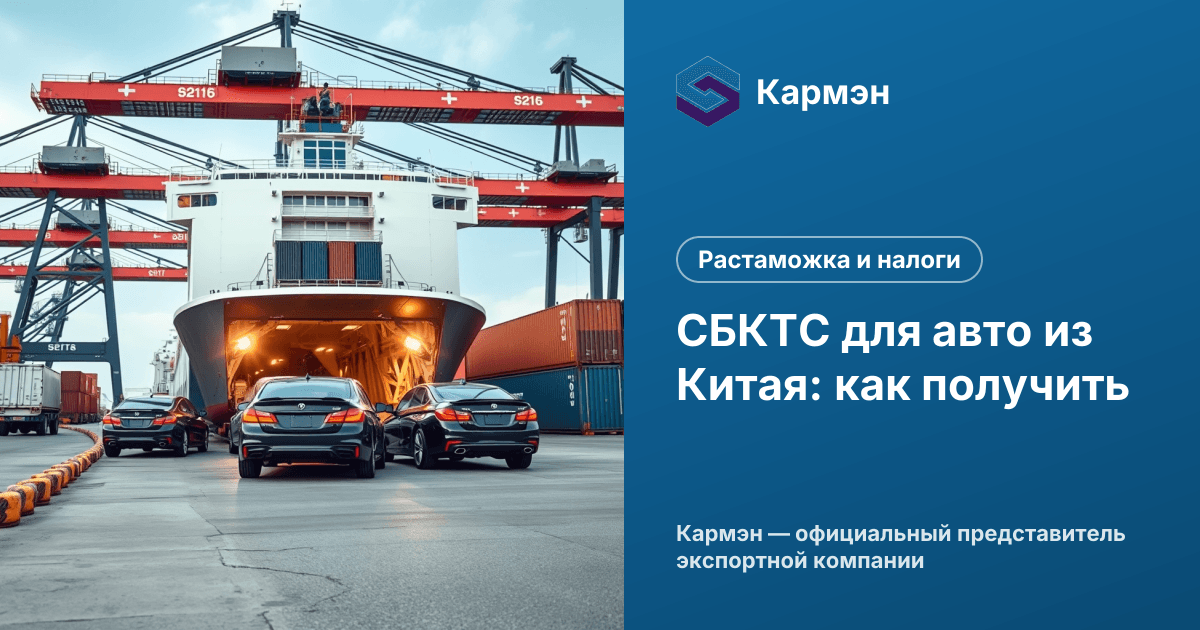 СБКТС для авто из Китая: как получить