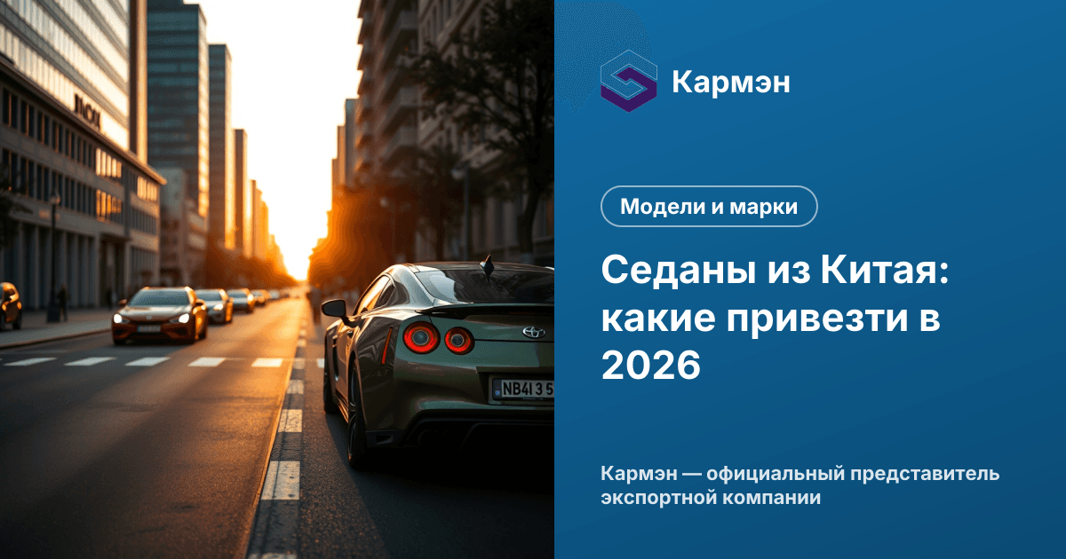 Седаны из Китая: какие привезти в 2026