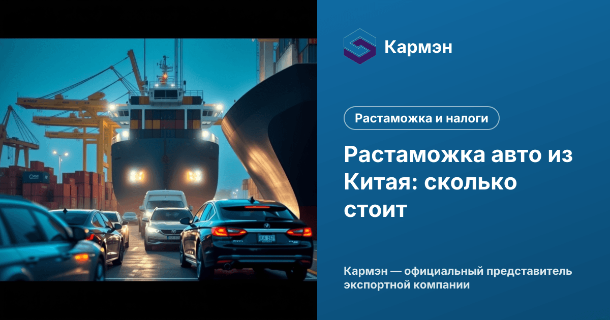 Растаможка авто из Китая: сколько стоит