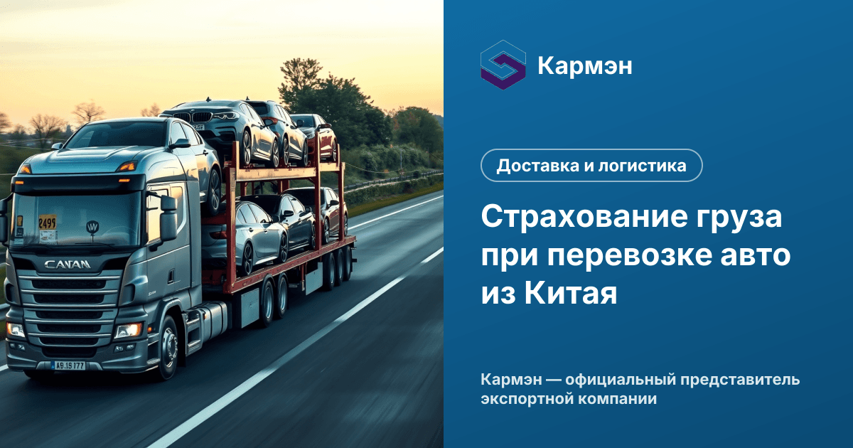 Страхование груза при перевозке авто из Китая