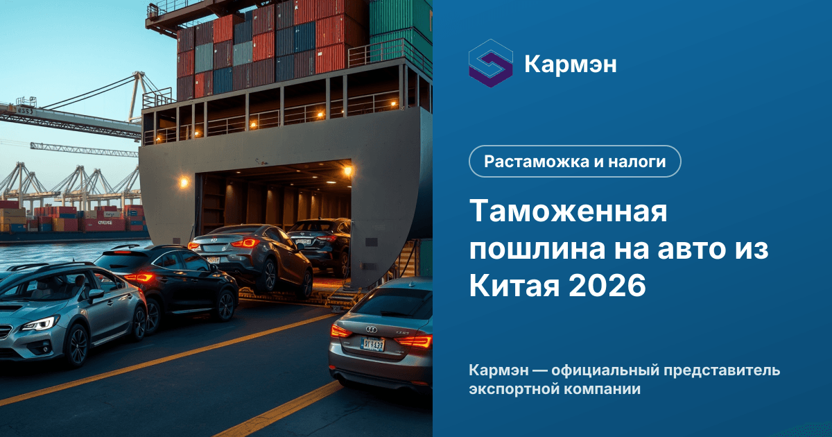 Таможенная пошлина на авто из Китая 2026