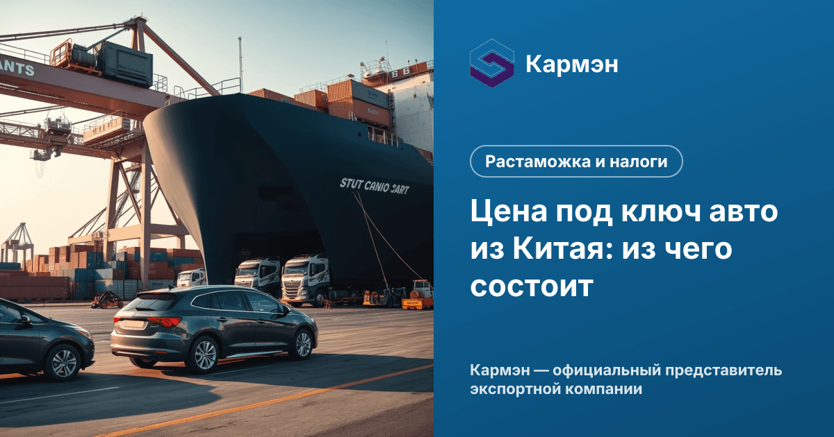 Цена под ключ авто из Китая: из чего состоит