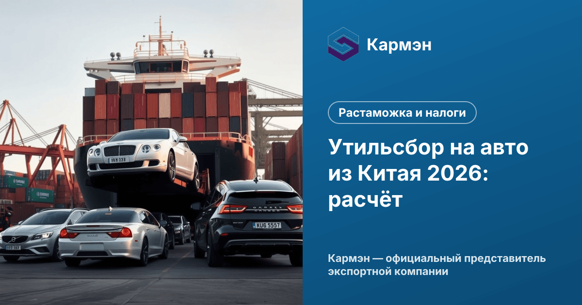 Утильсбор на авто из Китая 2026: расчёт