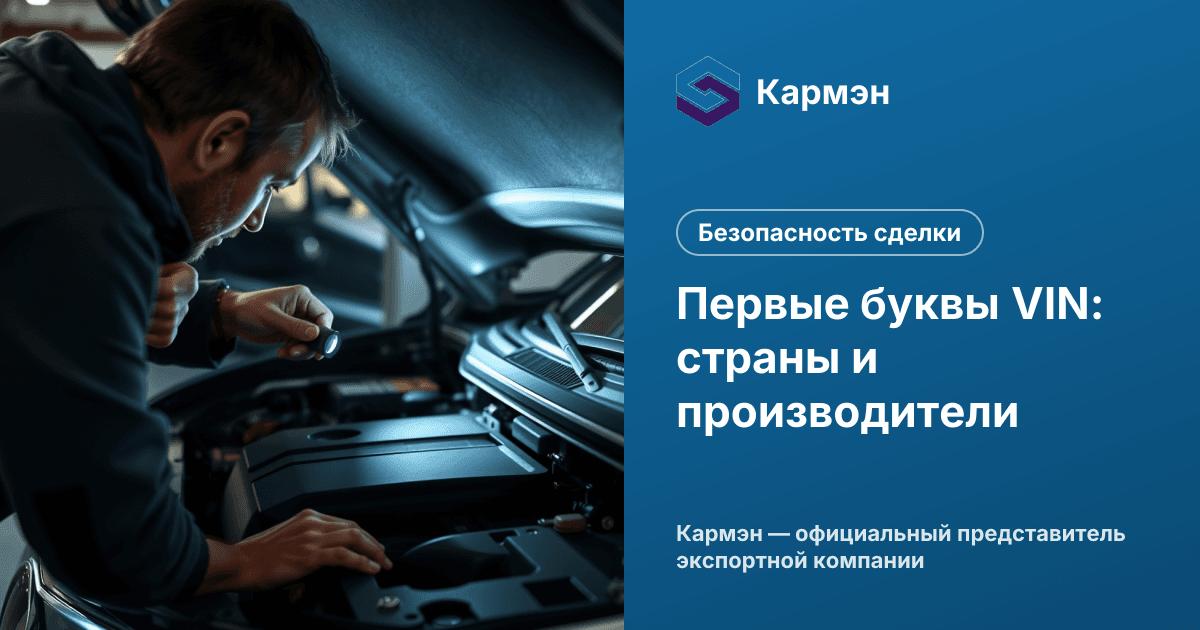Первые буквы VIN: страны и производители