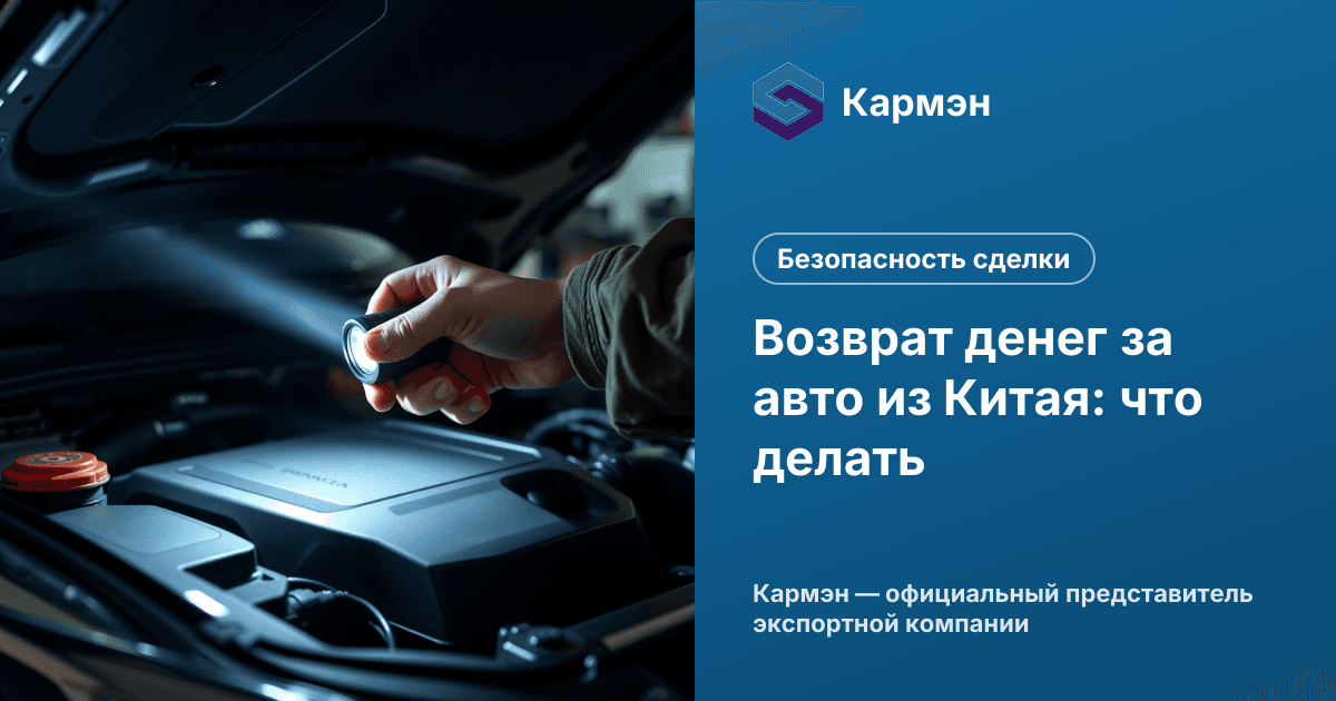 Возврат денег за авто из Китая: что делать